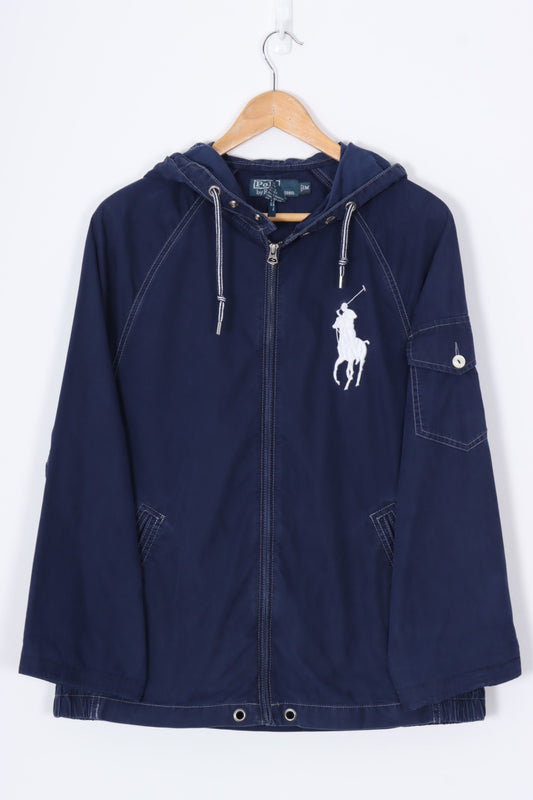 RALPH LAUREN Navy & White Embroidered Jacket (M)