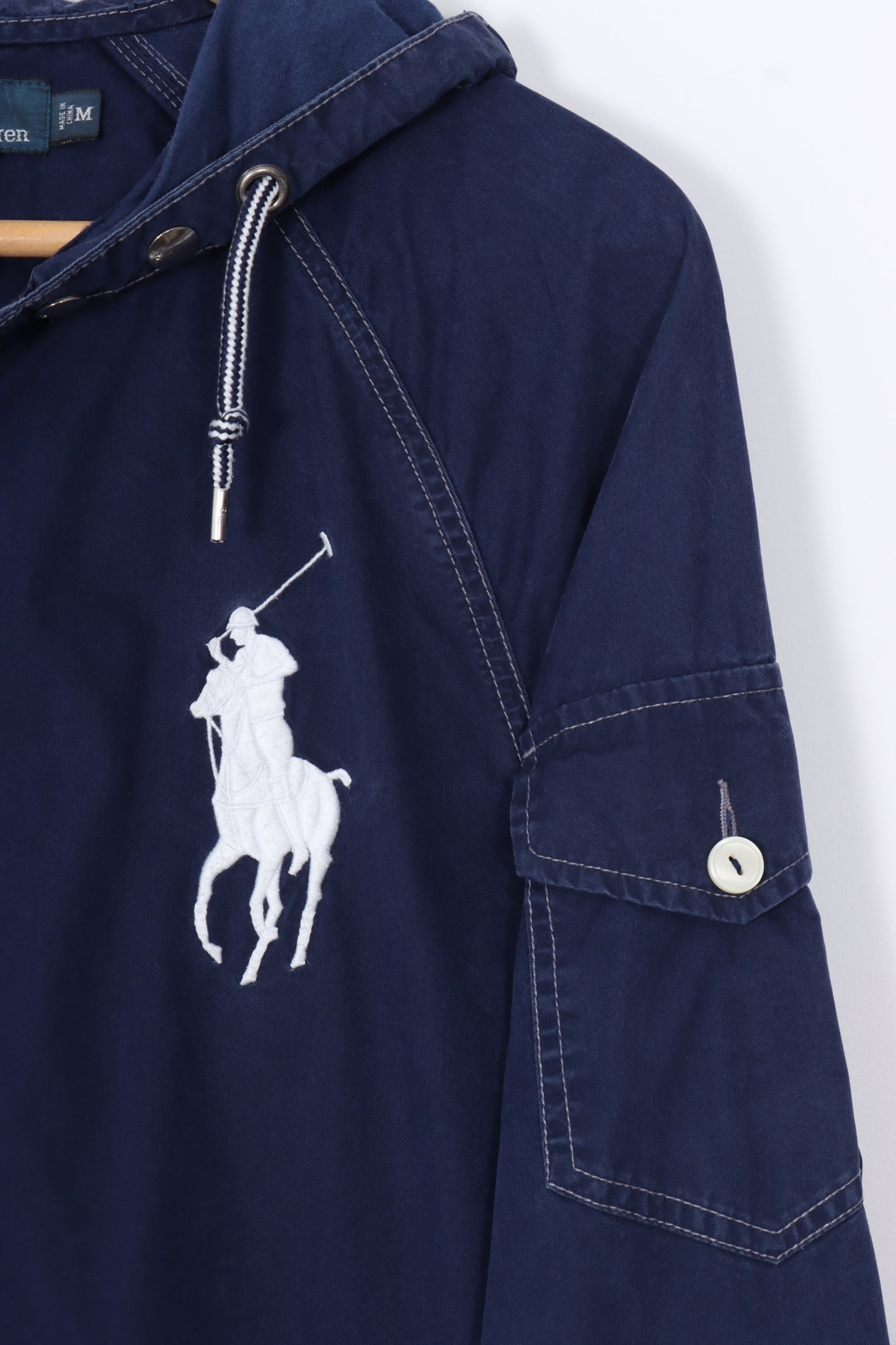 RALPH LAUREN Navy & White Embroidered Jacket (M)