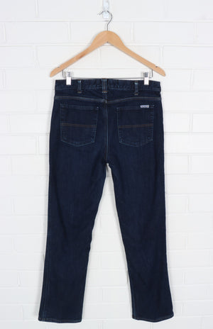 CARHARTT 'Original Fit' Straight Dark Wash Lined Jeans (Women's 8)