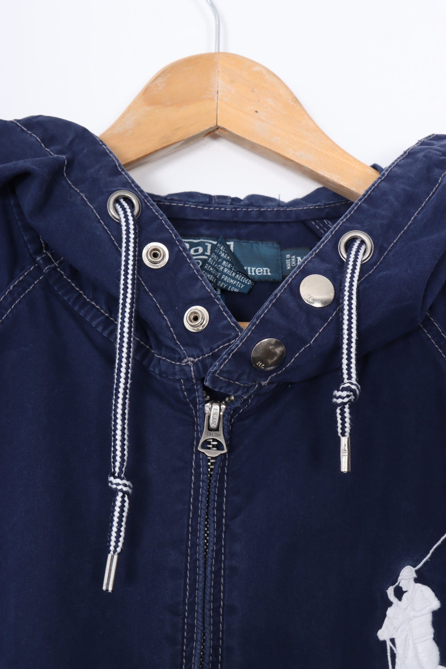 RALPH LAUREN Navy & White Embroidered Jacket (M)