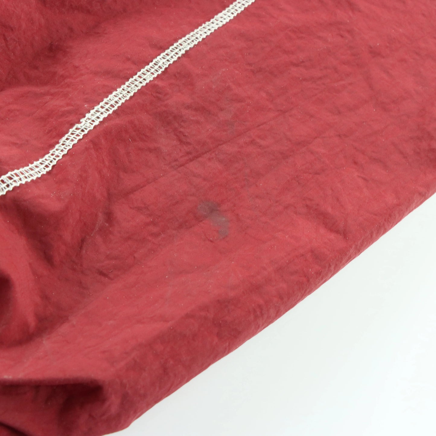 NIKE Burgundy & Bright Blue Embroidered Swoosh Hooded Windbreaker Jacket (L) - Vintage Sole Melbourne