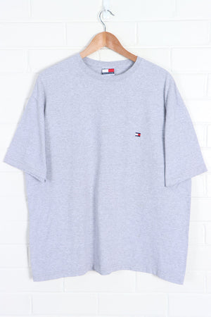 TOMMY HILFIGER Embroidered Logo Grey T-Shirt (XL)
