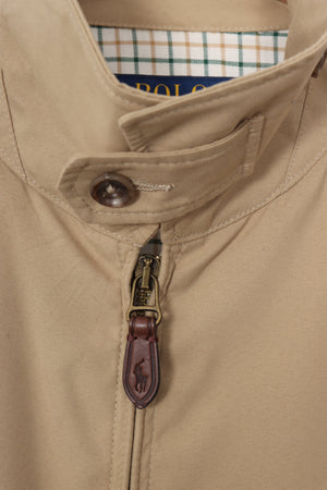 RALPH LAUREN POLO Beige Bi-Swing Harrington Jacket (L-XL)