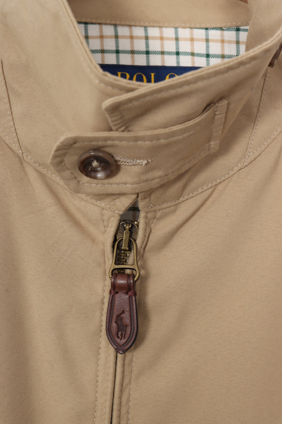 RALPH LAUREN POLO Beige Bi-Swing Harrington Jacket (L-XL)