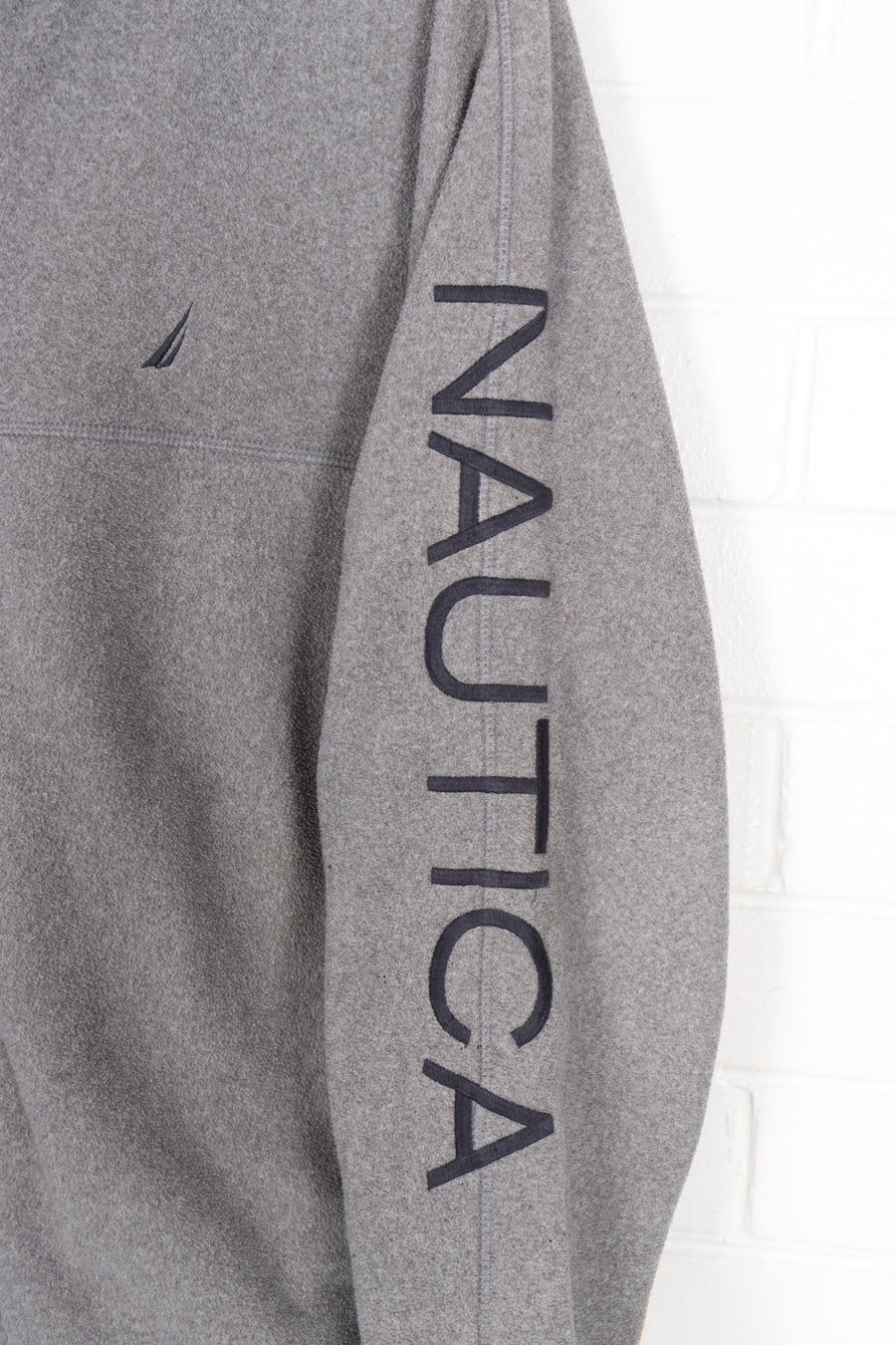 NAUTICA Embroidered Yellow & Grey Full Zip Fleece (XL)