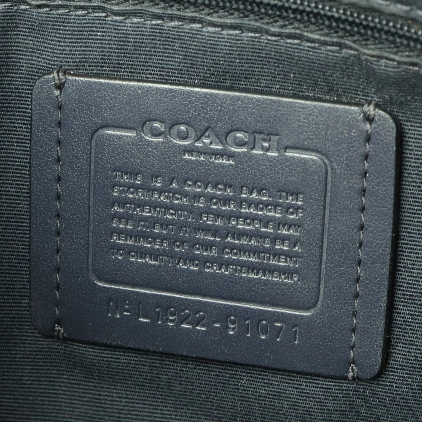 COACH 'Rowan' Cream & Navy Signature Monogram Satchel Bag - Vintage Sole Melbourne