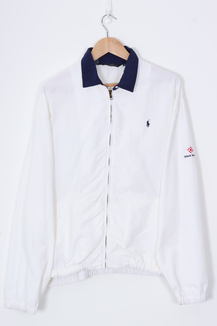 RALPH LAUREN POLO White & Navy USA Made Windbreaker (XL-XXL)