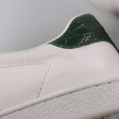 GUCCI Signature Red & Green Stripe Italian Made White 'Ace' Sneakers (40)