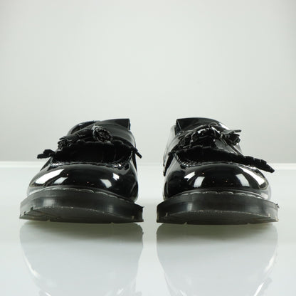 SOLOVAIR Black Patent Tassel Loafers England Made (9)