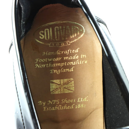 SOLOVAIR Black Patent Tassel Loafers England Made (9)