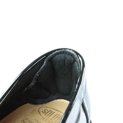SOLOVAIR Black Patent Tassel Loafers England Made (9)