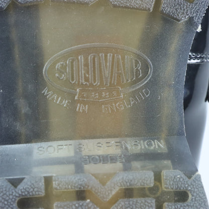 SOLOVAIR Black Patent Tassel Loafers England Made (9)