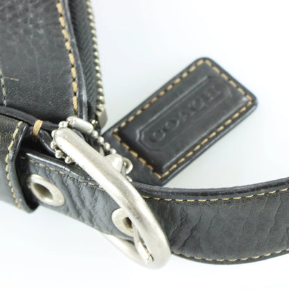 COACH F12321 Satchel Pebbled Black Leather Hobo Bag - Vintage Sole Melbourne