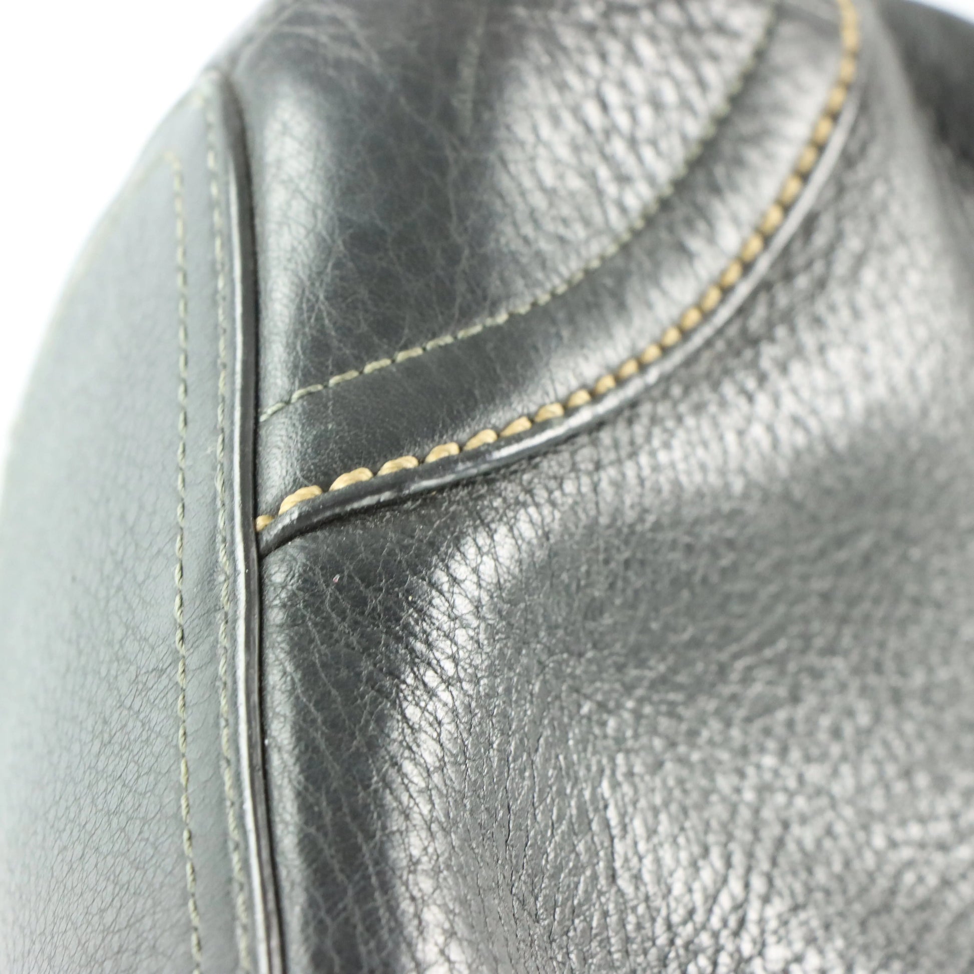 COACH F12321 Satchel Pebbled Black Leather Hobo Bag - Vintage Sole Melbourne