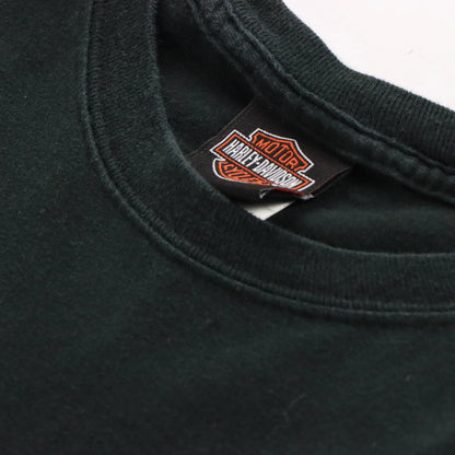 Vintage HARLEY DAVIDSON Y2K Virginia Beach 'Original Motorcycles' Black T-Shirt (XL)