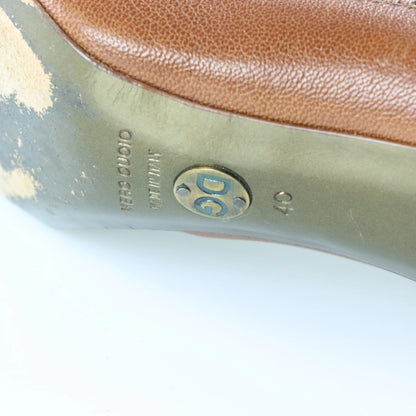 DOLCE & GABBANA Brogue Wingtip Italy Made Brown Pump Heels (40) - Vintage Sole Melbourne