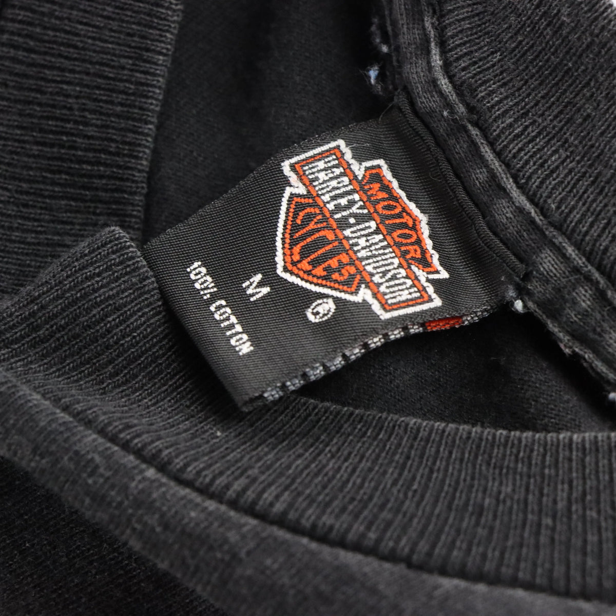 Vintage 1994 HARLEY DAVIDSON Single Stitch Boxy Black Motorcycle T-Shirt (S-M)