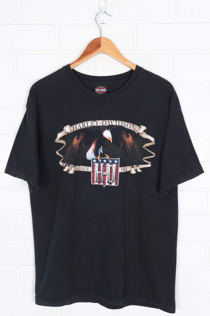 HARLEY DAVIDSON H-D Eagle Quaid California Front & Back Tee (M)