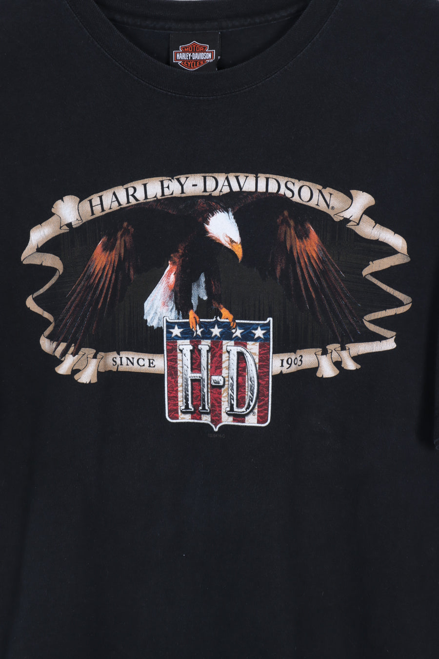 HARLEY DAVIDSON H-D Eagle Quaid California Front & Back Tee (M)