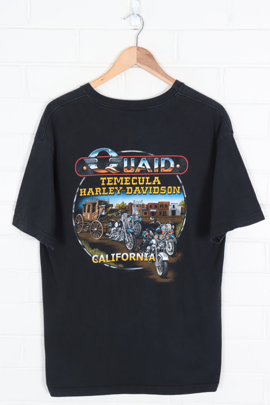 HARLEY DAVIDSON H-D Eagle Quaid California Front & Back Tee (M)