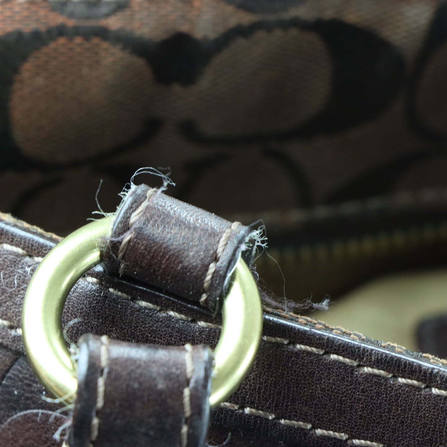 COACH Y2K Patchwork 13516 Chocolate Brown Handbag