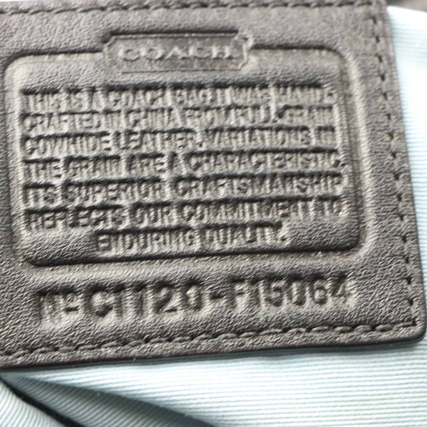 COACH F15064 Pebbled Black Leather Crossbody Bag - Vintage Sole Melbourne