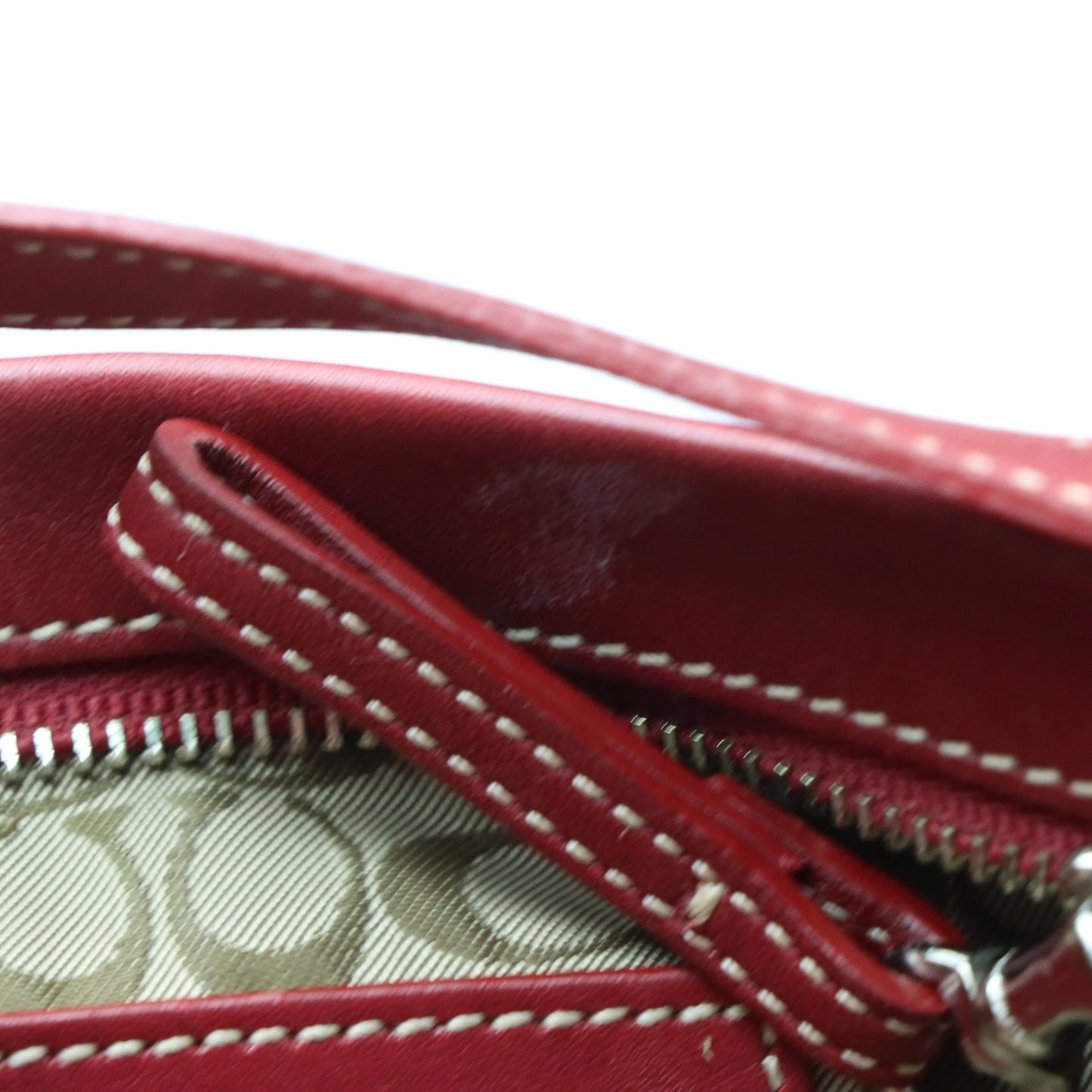 COACH Legacy Cherry Red & Silver Mini Shoulder Bag - Vintage Sole Melbourne