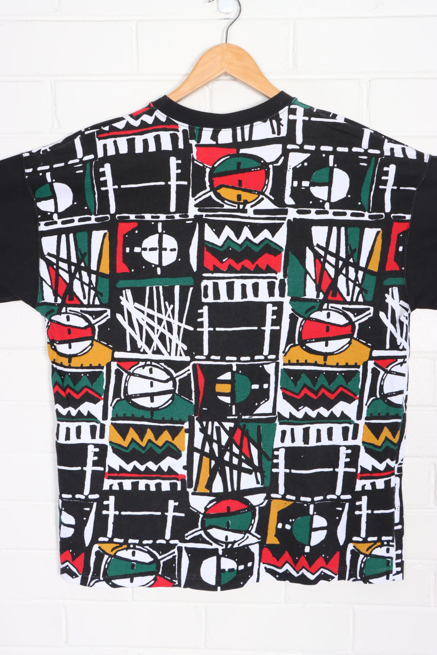 NIKE AIR JORDAN 90s Abstract All Over Print Single Stitch T-Shirt (L-XL)
