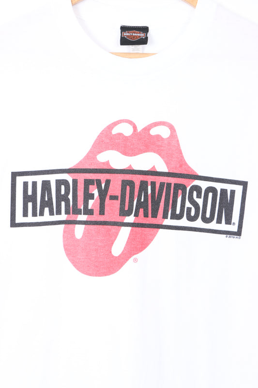 HARLEY DAVIDSON x Rolling Stones Big Logo Oversized T-Shirt (XL)