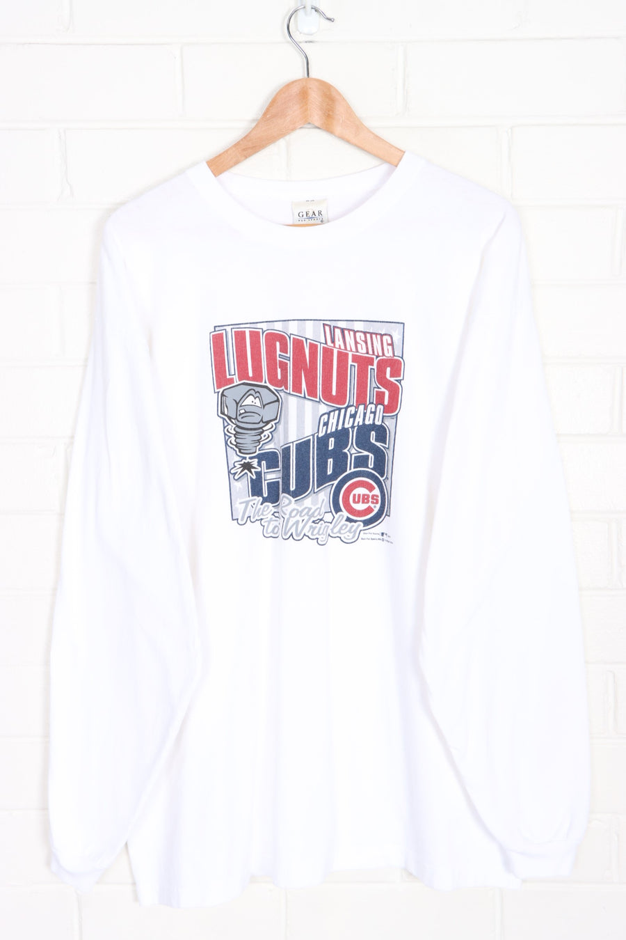 MLB MiLB Cubs Lugnuts "Road to Wrigley" Long Sleeve T-Shirt (XL)