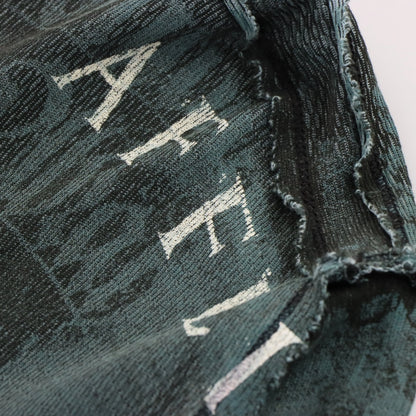 Vintage AFFLICTION Y2K Reversible Distressed Grunge Cross Blue Long Sleeve T-Shirt (XXL)