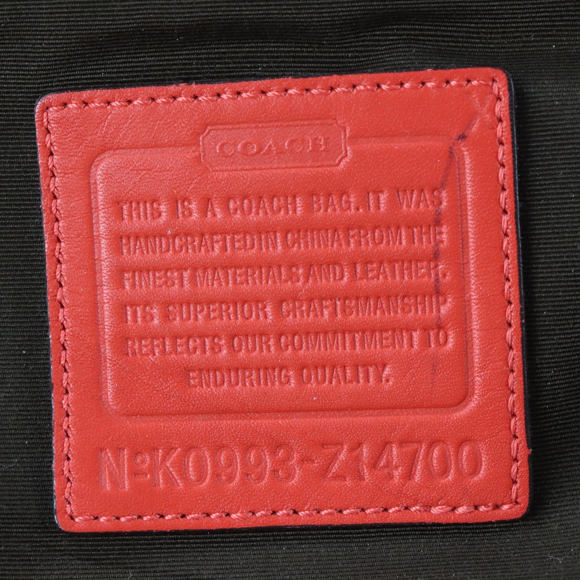 COACH Coral Leather Adjustable Buckle Strap Z14700 Handbag - Vintage Sole Melbourne