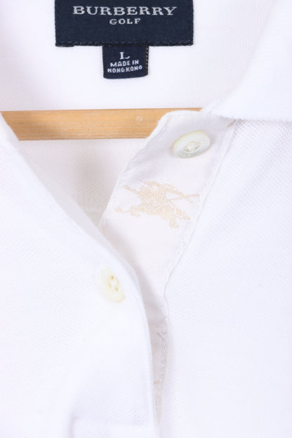 BURBERRY GOLF Long Sleeve Polo Shirt (Women's L)