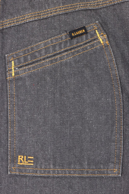 Vintage RALPH LAUREN POLO JEANS CO Denim Front Zip Jacket (XXL)