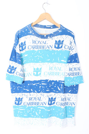 Royal Caribbean Cruise 90s All Over Single Stitch Oversized T-Shirt (L-XL)