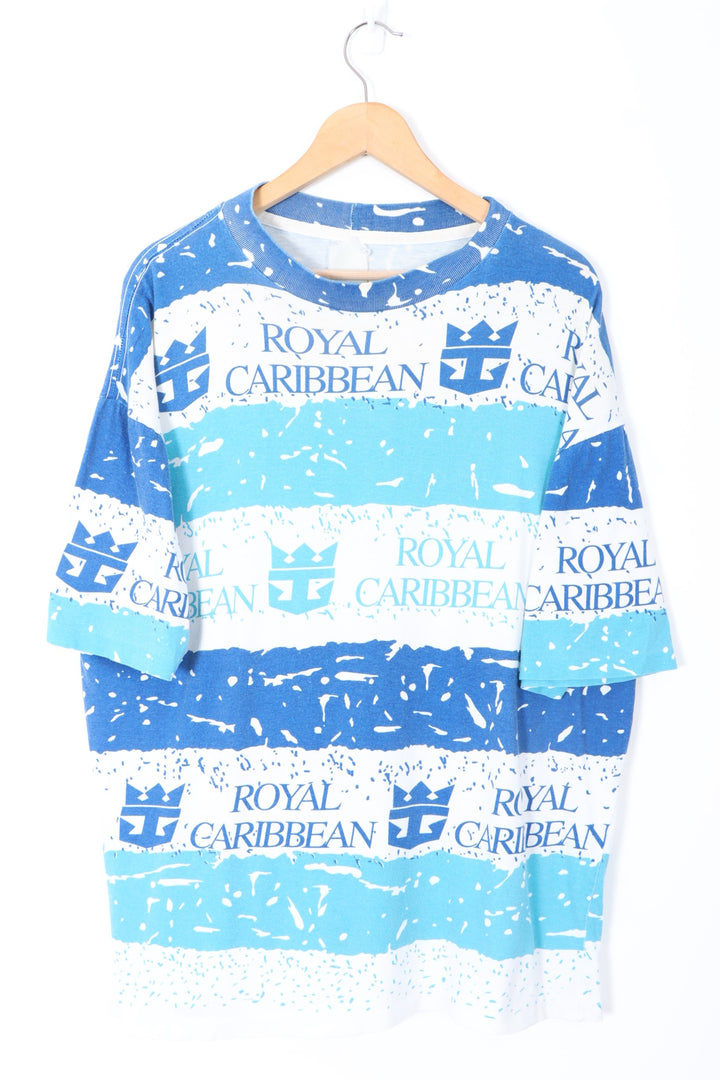Royal Caribbean Cruise 90s All Over Single Stitch Oversized T-Shirt (L-XL)