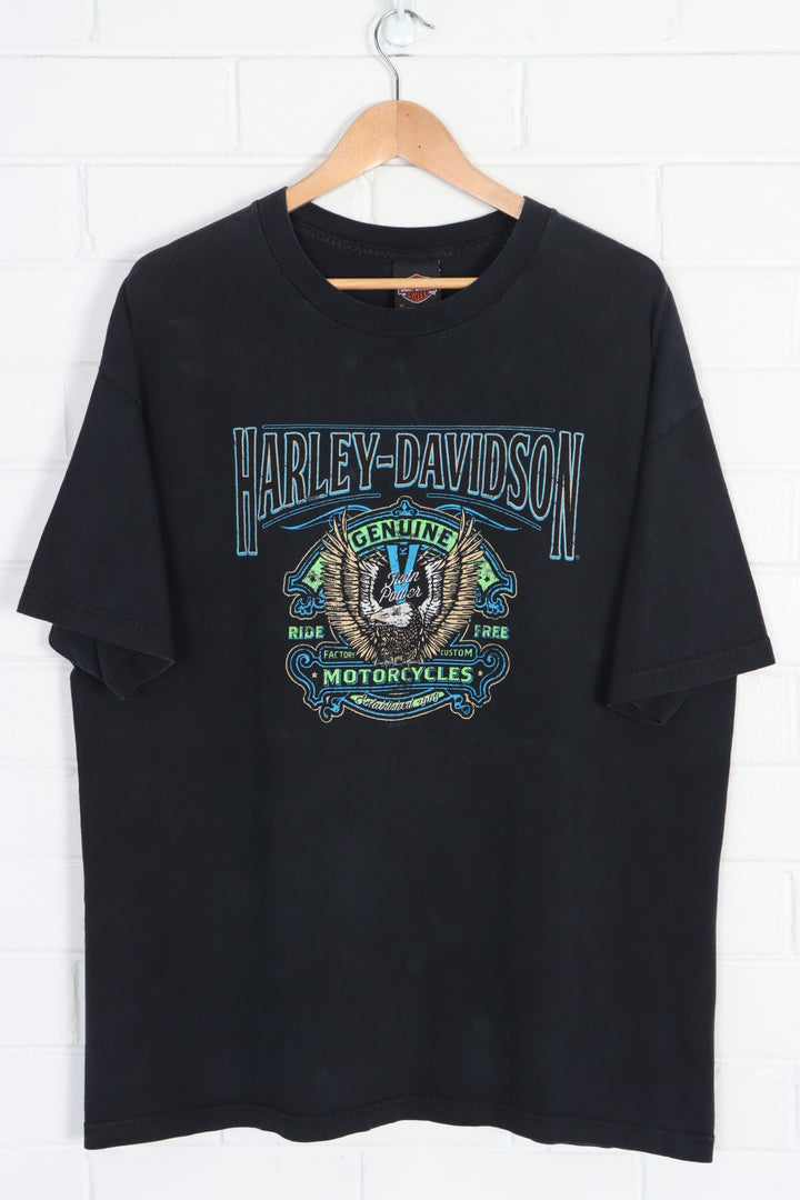 HARLEY DAVIDSON Zion Front Back Black T-Shirt (XL)