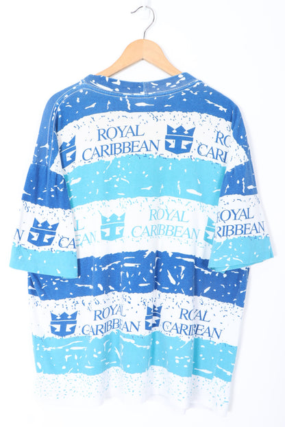 Royal Caribbean Cruise 90s All Over Single Stitch Oversized T-Shirt (L-XL)