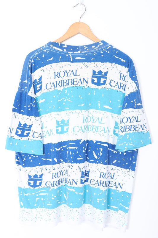 Royal Caribbean Cruise 90s All Over Single Stitch Oversized T-Shirt (L-XL)