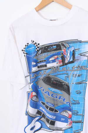 NASCAR Mark Martin #6 'Viagra Racing Team' White T-Shirt (L)