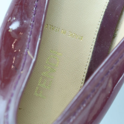 FENDI Patent Burgundy Buckle Italy Made Flats (39) Vintage Sole Melbourne