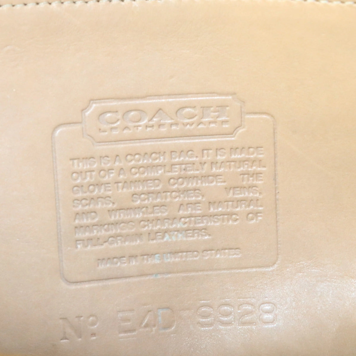 Vintage 90s COACH 9928 Putty 'Chadwick' USA Made Leather Satchel