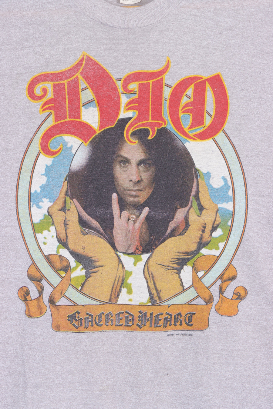 Vintage DIO 1985 Sacred Heart Front Back Single Stitch  T-Shirt USA Made (L)