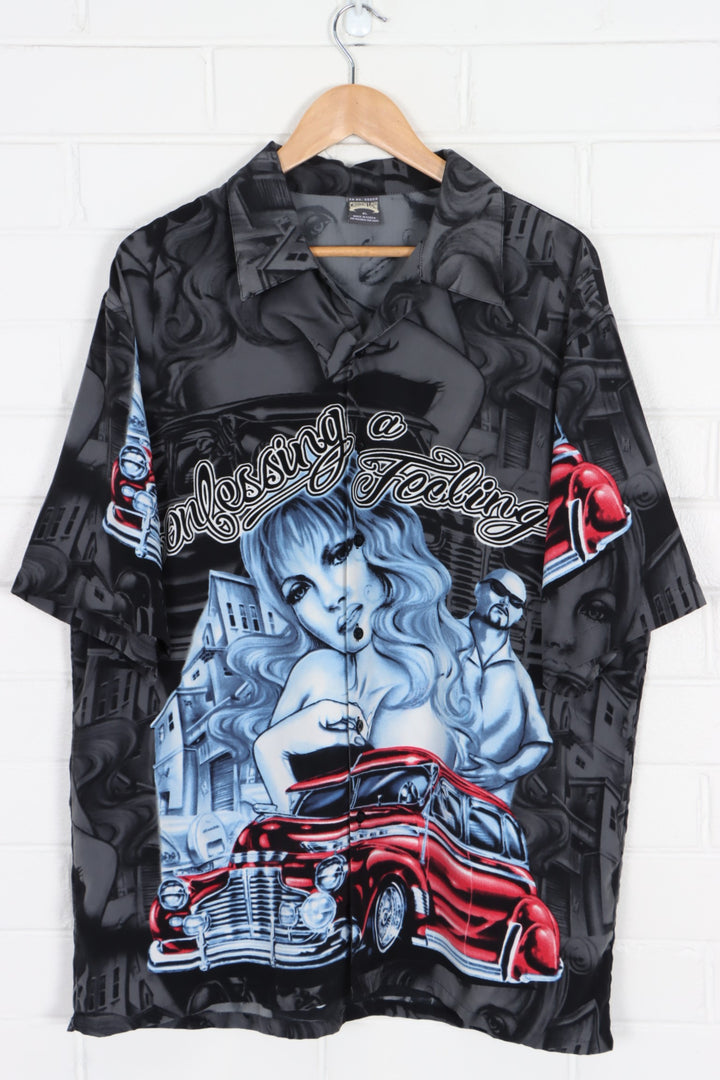 CRUIZIN LOW "Confessing A Feeling" All Over Short Sleeve Shirt (XL)