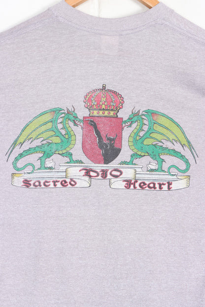 Vintage DIO 1985 Sacred Heart Front Back Single Stitch  T-Shirt USA Made (L)