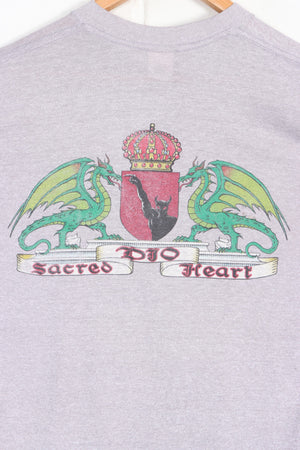 Vintage DIO 1985 Sacred Heart Front Back Single Stitch  T-Shirt USA Made (L)