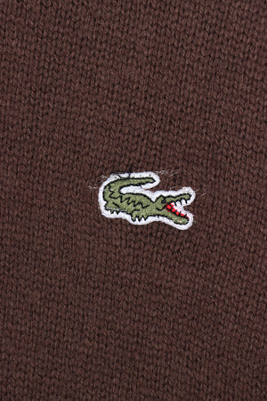 LACOSTE Brown Embroidered Logo Knit (L)