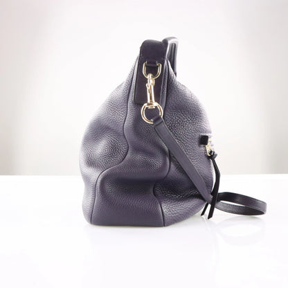 COACH 31623 Purple Pebbled Leather Crossbody Bag