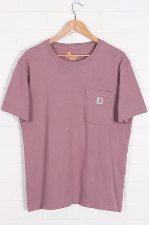 CARHARTT Mauve Front Pocket Casual T-Shirt (L)