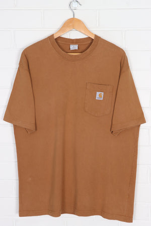 CARHARTT Clay Brown Front Pocket T-Shirt (XL)